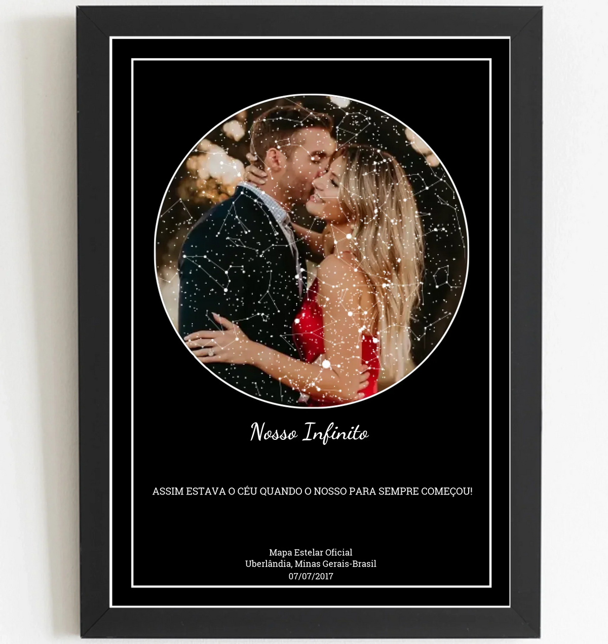 Mapa Estelar Foto no Globo - Arte Digital