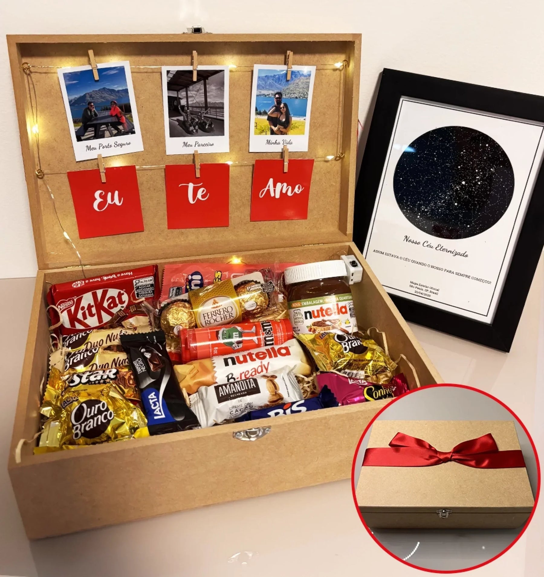 Cesta Premium (Eu te amo) + Quadro Grátis